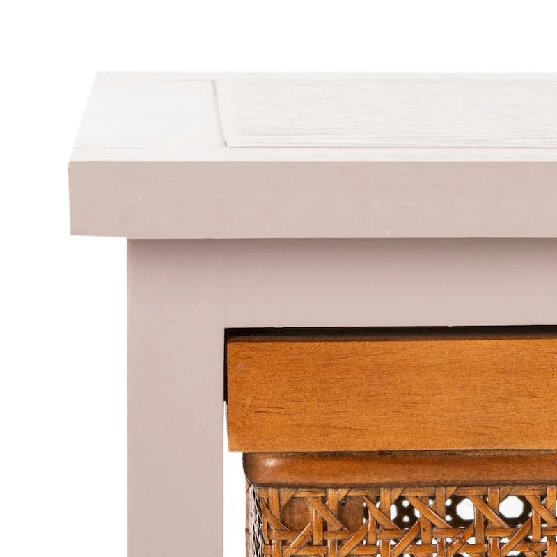 SAFAVIEH Eilike 4-Drawer White Storage Cabinet - 29.1 x 13.8 x 30.3 - 29Wx14Dx30H