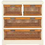 SAFAVIEH Eilike 4-Drawer White Storage Cabinet - 29.1 x 13.8 x 30.3 - 29Wx14Dx30H