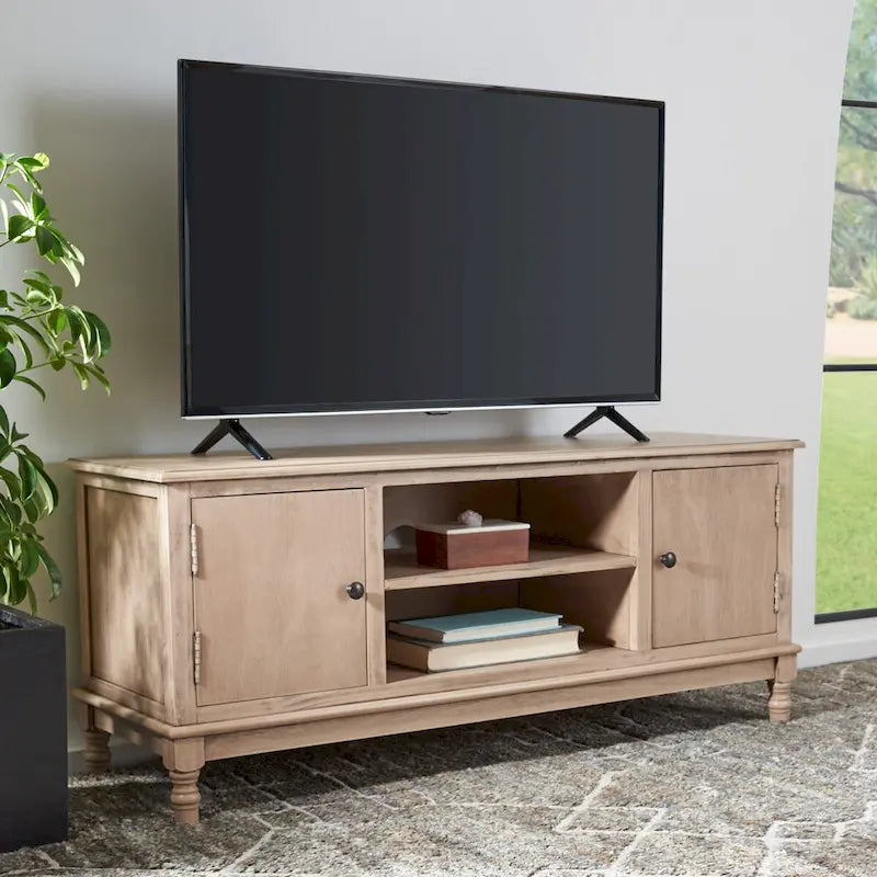 Two-Door Single-Tier TV Stand — 47.3" W x 15.8" D x 20" H