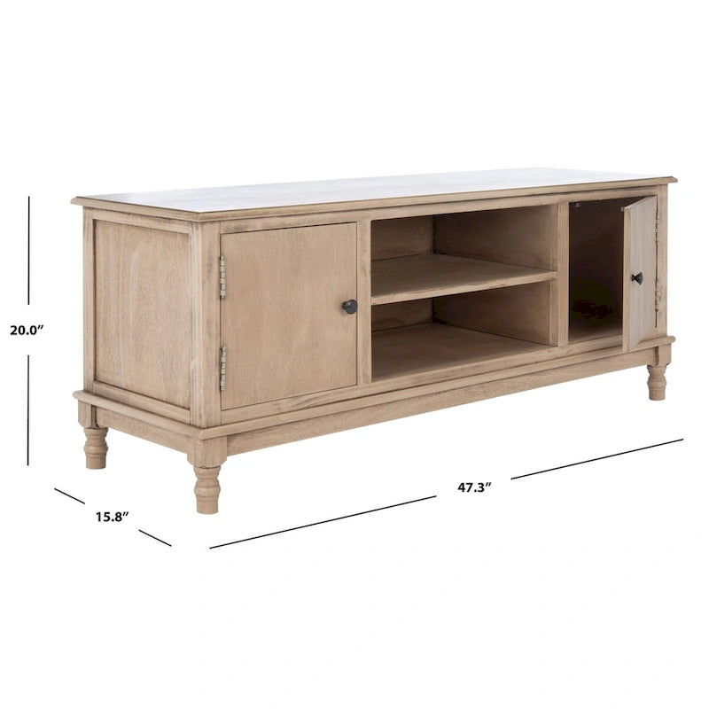 Two-Door Single-Tier TV Stand — 47.3" W x 15.8" D x 20" H