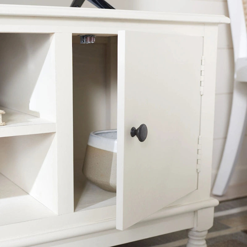 Two-Door Single-Tier TV Stand — 47.3" W x 15.8" D x 20" H