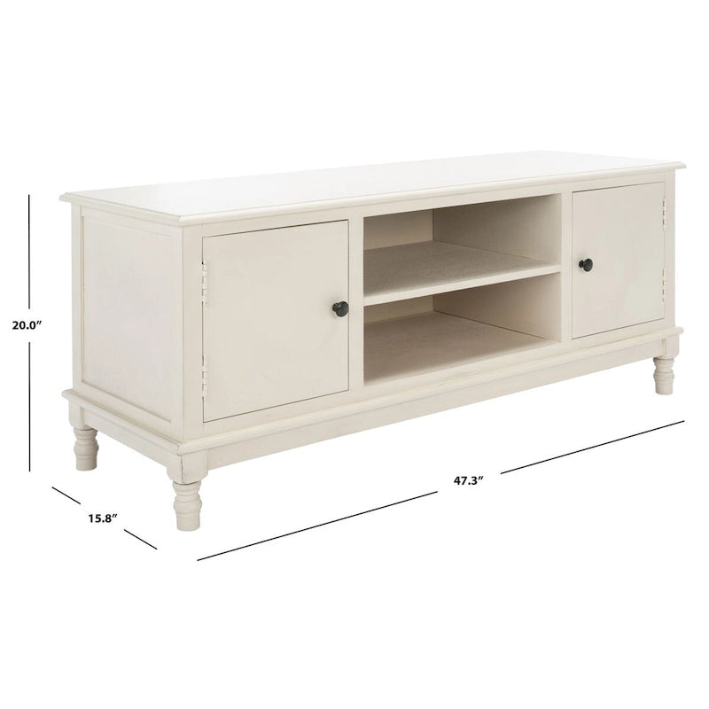Two-Door Single-Tier TV Stand — 47.3" W x 15.8" D x 20" H