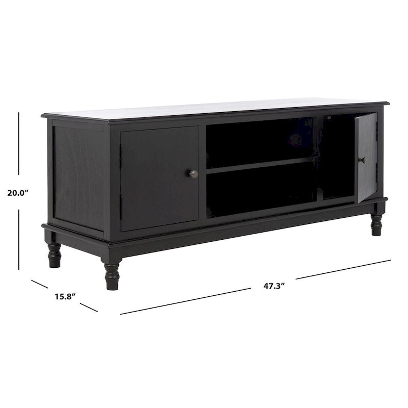 Two-Door Single-Tier TV Stand — 47.3" W x 15.8" D x 20" H