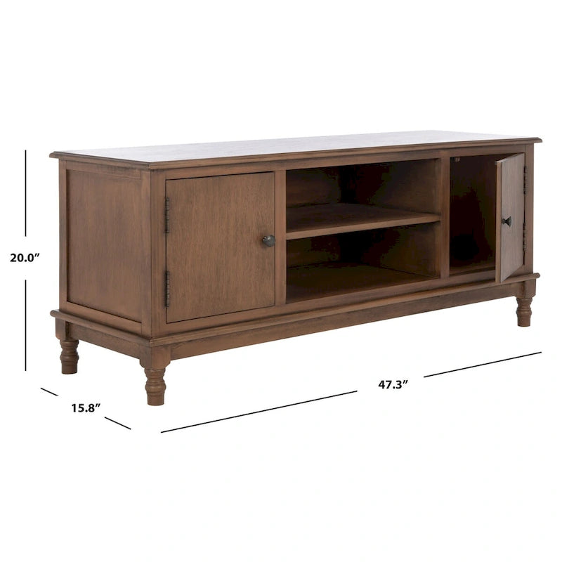 Two-Door Single-Tier TV Stand — 47.3" W x 15.8" D x 20" H