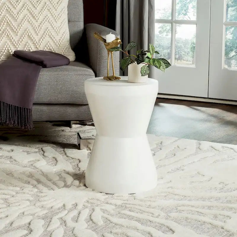 Concrete Indoor/Outdoor Accent Table — 12.2 x 12.2 x 17.3 — 12" W x 12" D x 17" H