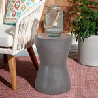 Concrete Indoor/Outdoor Accent Table — 12.2 x 12.2 x 17.3 — 12" W x 12" D x 17" H