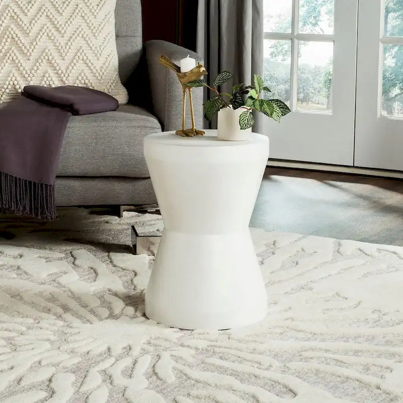 Concrete Indoor/Outdoor Accent Table — 12.2 x 12.2 x 17.3 — 12" W x 12" D x 17" H