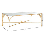 SAFAVIEH Telke Gold Coffee Table - 50 x 26 x 18 - 50Wx26Dx18H