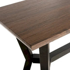 Brown/Black Entryway Table — 39.4 x 13.7 x 31.4 Inches — W 39 x D 14 x H 31 Inches