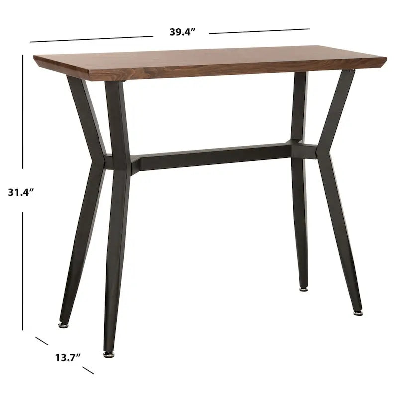 Brown/Black Entryway Table — 39.4 x 13.7 x 31.4 Inches — W 39 x D 14 x H 31 Inches