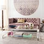 SAFAVIEH Couture Begoa Clear Glass Coffee Table - 58 W x 26 L x 16 H - 58Wx26Dx16H