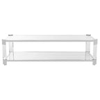 SAFAVIEH Couture Begoa Clear Glass Coffee Table - 58 W x 26 L x 16 H - 58Wx26Dx16H