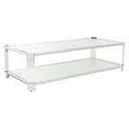 SAFAVIEH Couture Begoa Clear Glass Coffee Table - 58 W x 26 L x 16 H - 58Wx26Dx16H