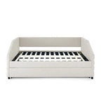 Twin Size Daybed with Two Drawers Upholstered Tufted Sofa Bed