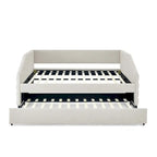 Twin Size Daybed with Two Drawers Upholstered Tufted Sofa Bed