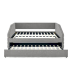 Twin Size Daybed with Two Drawers Upholstered Tufted Sofa Bed