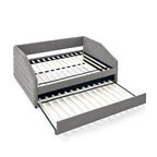Twin Size Daybed with Two Drawers Upholstered Tufted Sofa Bed