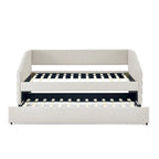 Twin Size Daybed with Two Drawers Upholstered Tufted Sofa Bed