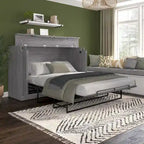 Nebula 75W Queen Cabinet Bed with Mattress for Guest Room by Bestar