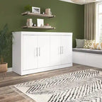Nebula 75W Queen Cabinet Bed with Mattress for Guest Room by Bestar