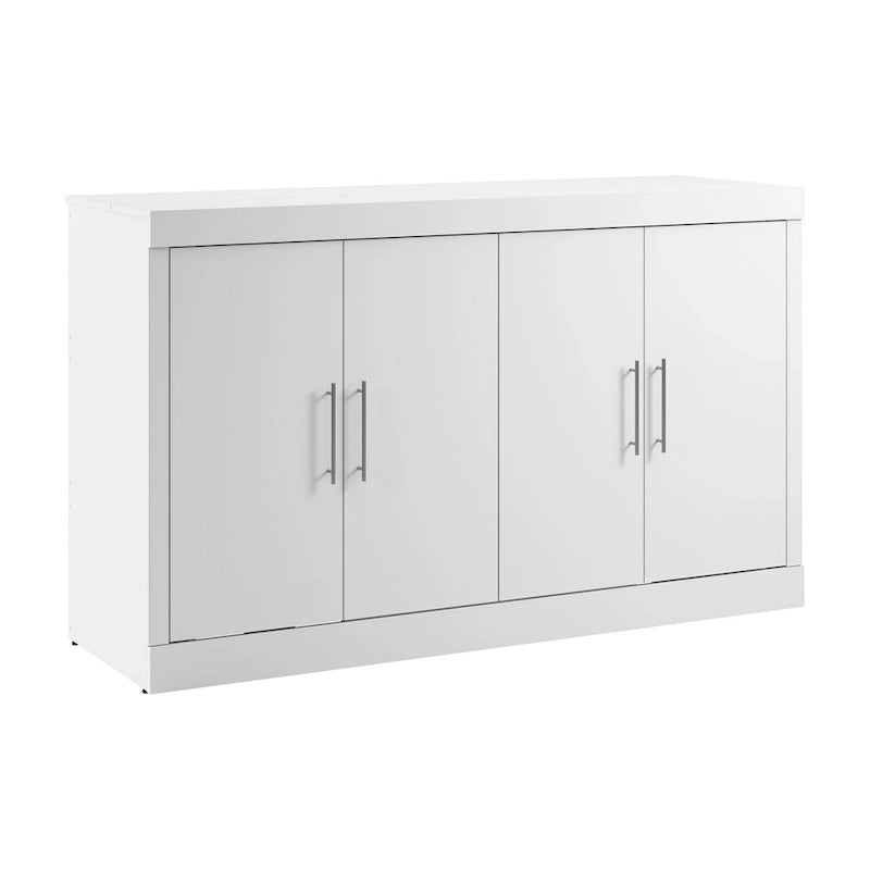 Nebula 75W Queen Cabinet Bed with Mattress for Guest Room by Bestar