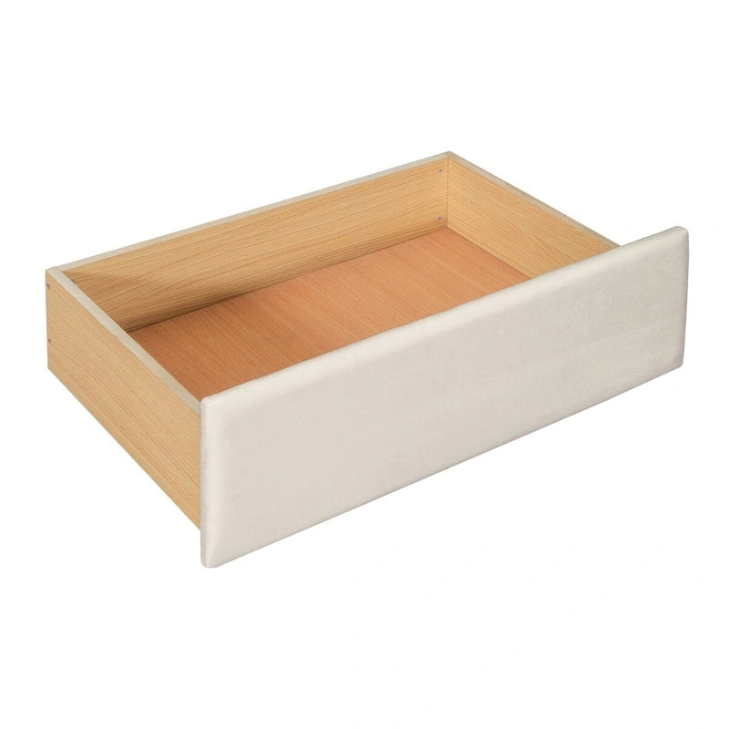 Twin Size Upholstered daybed with Trundle & 2 Drawers