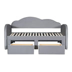 Twin Size Upholstered daybed with Trundle & 2 Drawers