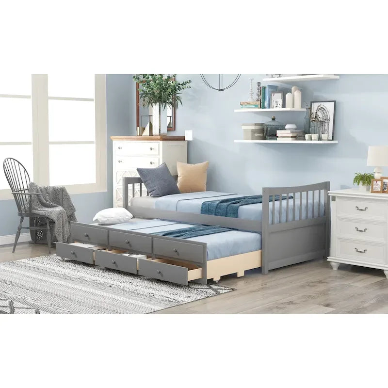 Daybed with Trundle and Drawers