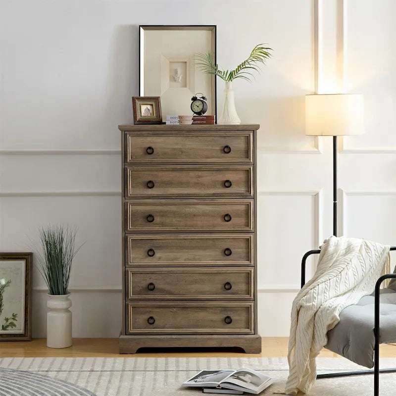 Modern 6-Drawer Dresser Closet Organizers for Bedroom