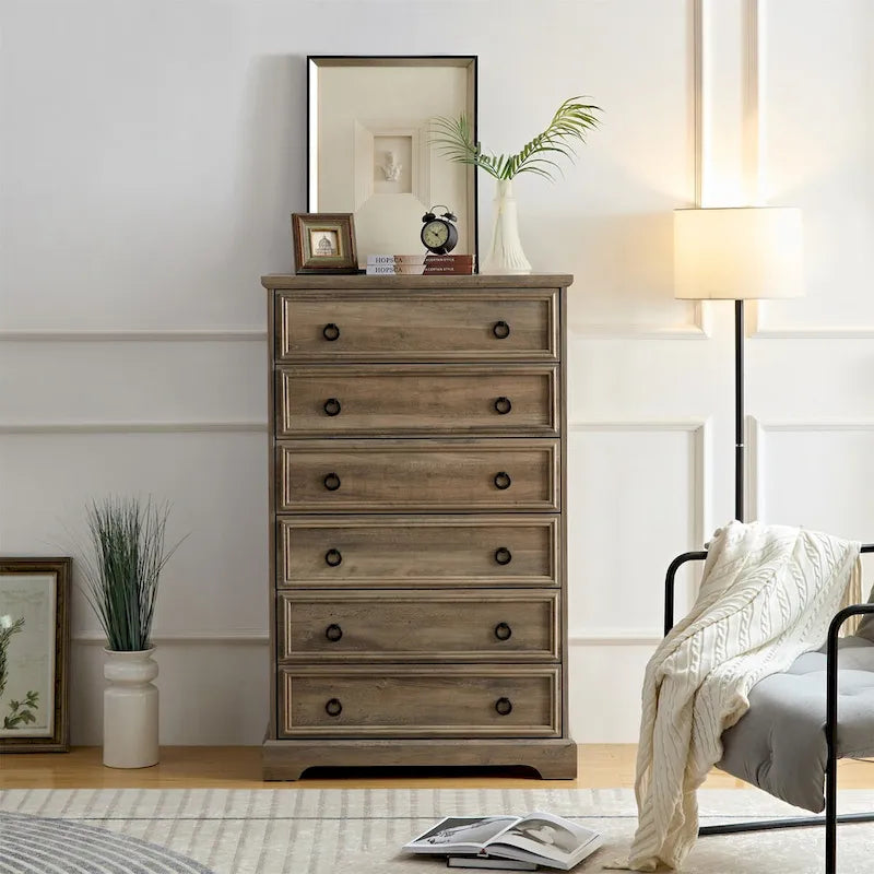 Modern 6-Drawer Dresser Closet Organizers for Bedroom