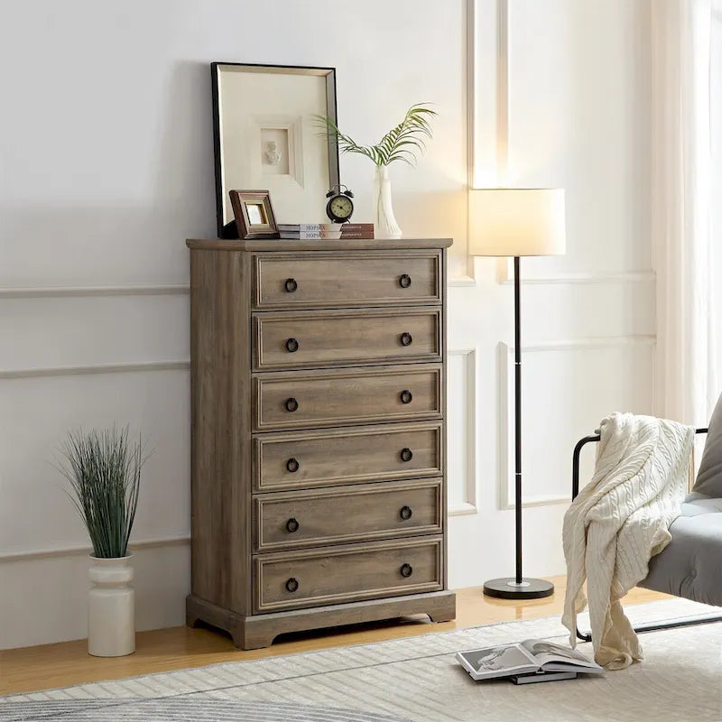 Modern 6-Drawer Dresser Closet Organizers for Bedroom