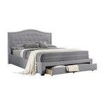 Fully Upholstered Eastern King Bed with 1 Underbed Drawer