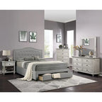 Fully Upholstered Eastern King Bed with 1 Underbed Drawer