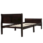 Oaks Aura Wood Platform Bed Twin Bed Frame Mattress Foundation Sleigh Bed with Headboard/Footboard/Wood Slat Support