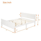 Oaks Aura Wood Platform Bed Twin Bed Frame Mattress Foundation Sleigh Bed with Headboard/Footboard/Wood Slat Support