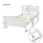 Oaks Aura Wood Platform Bed Twin Bed Frame Mattress Foundation Sleigh Bed with Headboard/Footboard/Wood Slat Support