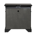 Arden Road Satin Cherry Bedroom Wood Nightstand with Charging Station