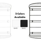 Furniture of America Duke Curved Metal Powder Coated Bed Frame, No Box Spring Needed