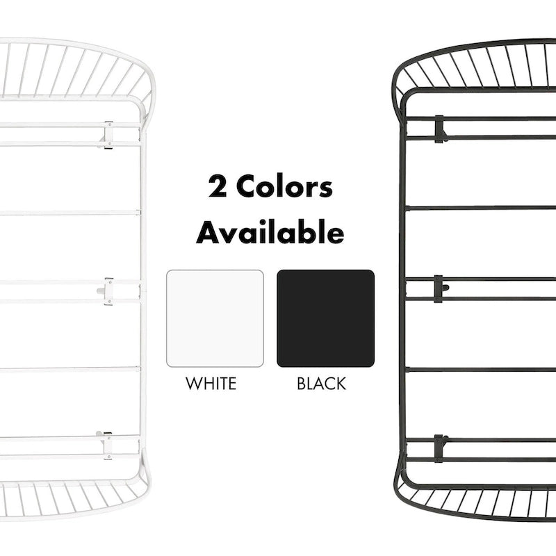 Furniture of America Duke Curved Metal Powder Coated Bed Frame, No Box Spring Needed