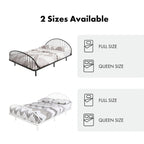 Furniture of America Duke Curved Metal Powder Coated Bed Frame, No Box Spring Needed