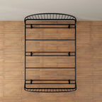 Furniture of America Duke Curved Metal Powder Coated Bed Frame, No Box Spring Needed
