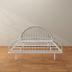 Furniture of America Duke Curved Metal Powder Coated Bed Frame, No Box Spring Needed