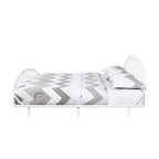Furniture of America Duke Curved Metal Powder Coated Bed Frame, No Box Spring Needed