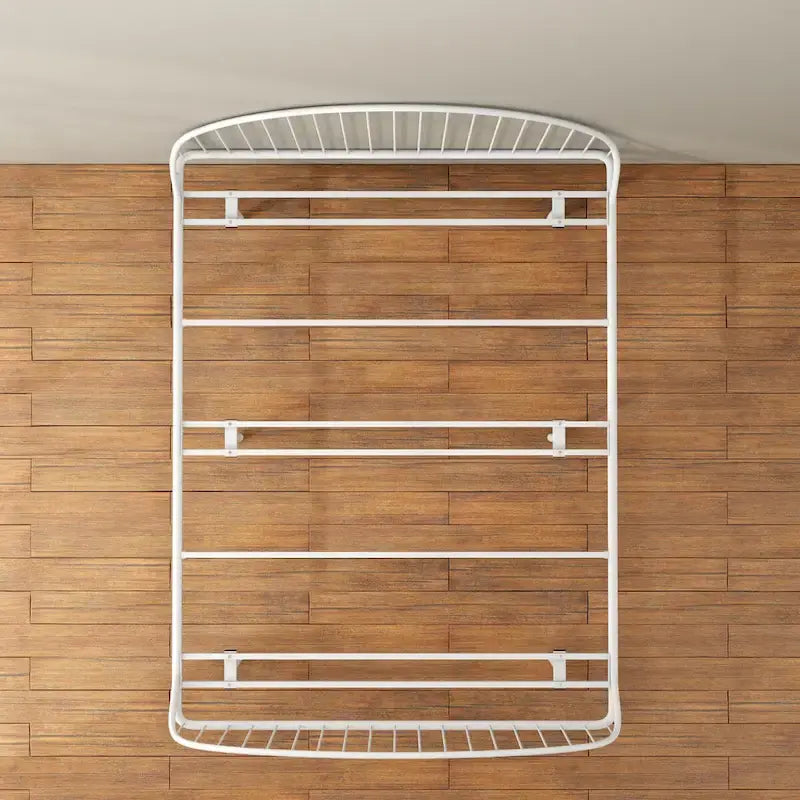 Furniture of America Duke Curved Metal Powder Coated Bed Frame, No Box Spring Needed