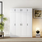 Wardrobe with Multiple Storage Space and Top Cabinet by Harper&Bright Designs