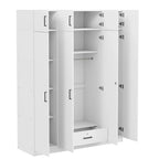 Wardrobe with Multiple Storage Space and Top Cabinet by Harper&Bright Designs