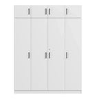 Wardrobe with Multiple Storage Space and Top Cabinet by Harper&Bright Designs