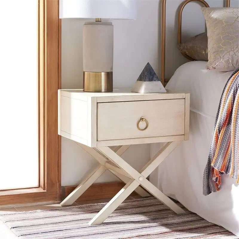 Collection Odilia Navy and Gold 1 Drawer Nightstand