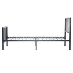 Mieres Industrial Metal Platform Bed Frame with Headboard & Footboard