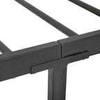 Mieres Industrial Metal Platform Bed Frame with Headboard & Footboard